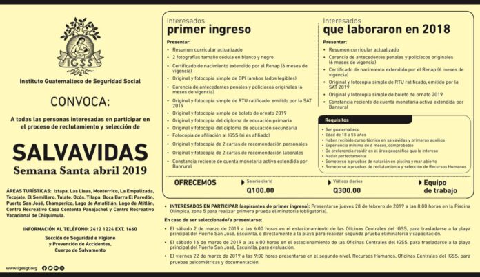 Convocatoria Salvavidas 2019-01