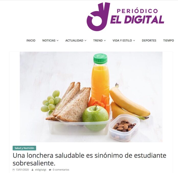 Periodico El Digital Lonchera Saludable IGSS