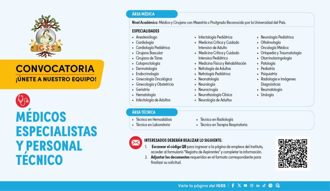 Convocatoria-medicos-especialistas-personal-tecnico-IGSS-2026
