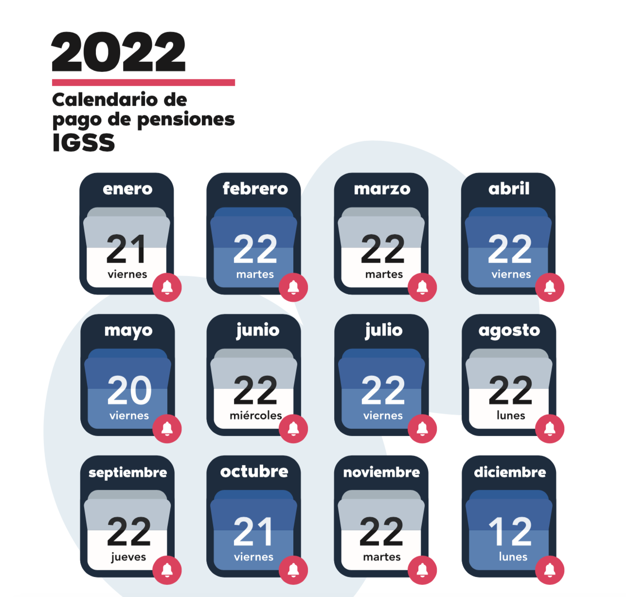 Calendario IVS Instituto Guatemalteco de Seguridad Social