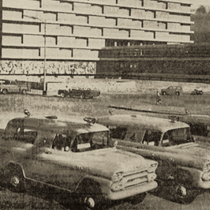 Primera flotilla de ambulancias del IGSS, 1959