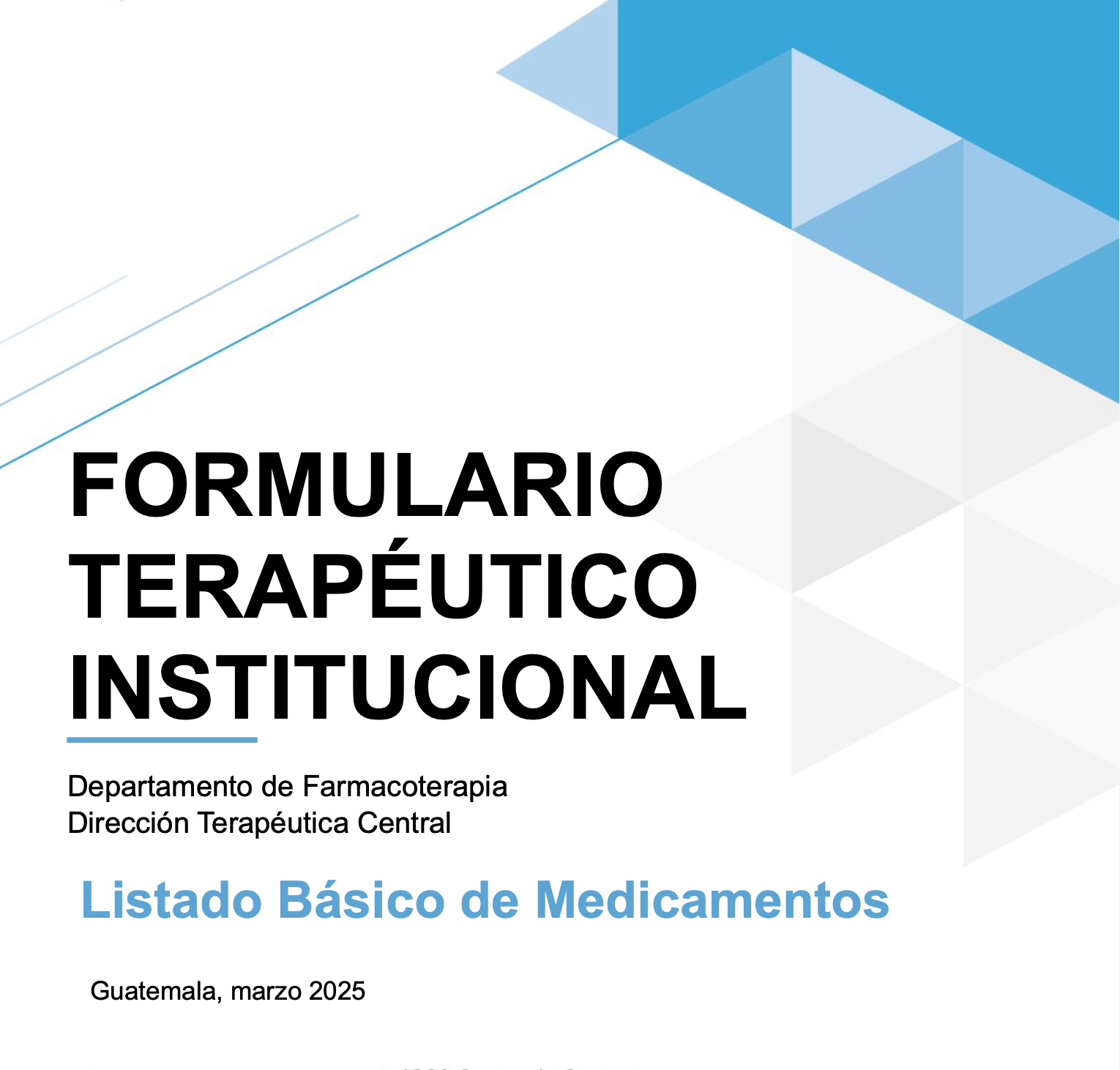 Formulario Terapéutico Institucional del IGSS Guatemala