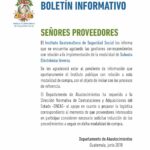 Boletin Informativo proveedores igss