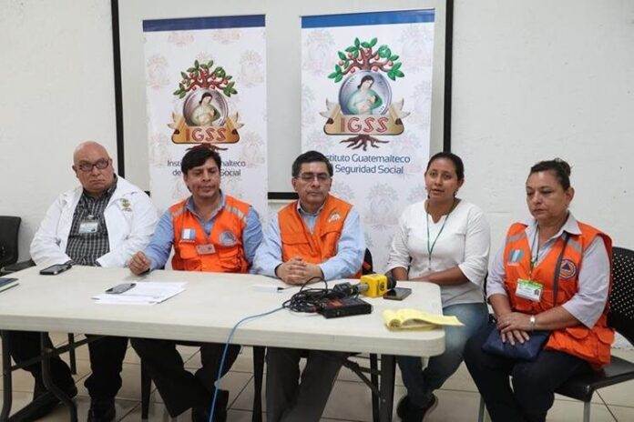 Prensa Libre Autoridades del IGSS y Hospital de Escuintla conferencia de prensa 2018