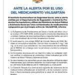 Ante la Alerta por el uso del medicamento Valsartan