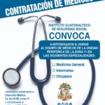 Convocatoria de Medicos IGSS Unidad Periferica Zona 11