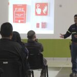 Trabajadores de Hospital de Quetzaltenango reciben capacitacion extintores IGSS-13