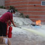 Trabajadores de Hospital de Quetzaltenango reciben capacitacion extintores IGSS-31