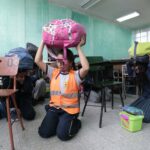Simulacro de evacuacion centro educativo IGSS 2019-1