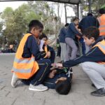 Simulacro de evacuacion centro educativo IGSS 2019-11
