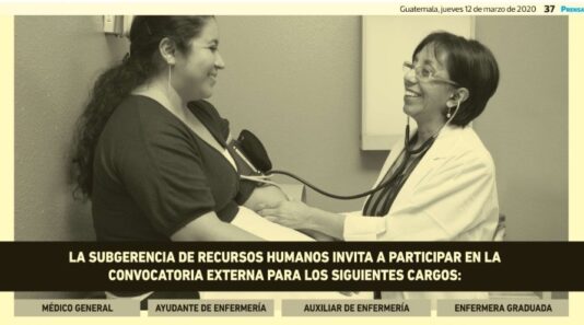 El IGSS invita a participar en la convocatoria de las siguientes plazas