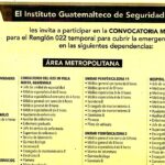 Banner Convocatoria Plazas IGSS metropolitana