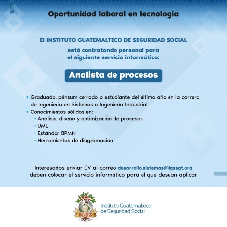 Oportunidad laboral en tecnología: Analista de Procesos
