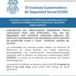 Convocatoria IGSS medicamento Remdesivir 2021
