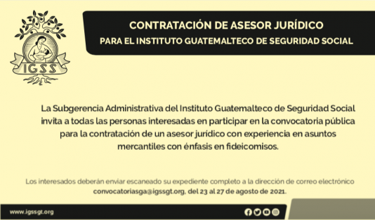Contratación de Asesor Jurídico para el IGSS