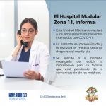 El Hospital Modular Zona 11, informa Julio 2022