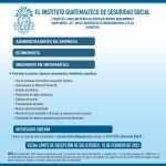 Convocatoria plazas IGSS direccion tecnica de logistica de insumos 2023