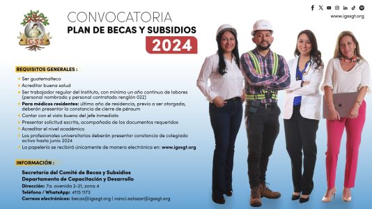 Convocatoria becas y subsidios 2024 para trabajadores del IGSS
