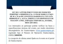 Convocatoria: Compra Directa NOG 26840200 para el Hospital General de Quetzaltenango