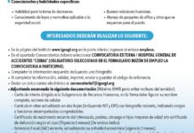 Convocatoria de la plaza: Médico Especialista (Medicina Interna) para el Hospital General de Accidentes Ceibal