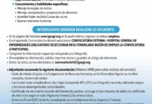 Convocatoria de la plaza: Cocinero para el Hospital General de Enfermedades, Ciudad de Guatemala