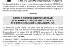 Evento de Licitación DSC-L-23/2025: Servicios de monitoreo de equipo de sistema de posicionamiento global (GPS) para vehículos del IGSS
