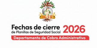 Fechas de cierre de Planilla de Seguridad Social 2026
