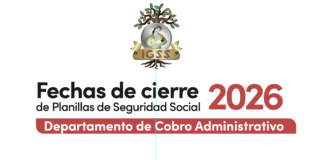 Fechas de cierre de Planilla de Seguridad Social 2026