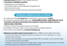 Convocatoria de la plaza: Médico Especialista (Ginecología y Obtetricia) para el Consultorio en Villa Nueva, Guatemala
