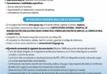 Convocatoria de la plaza: Maestro Talabartero para el Hospital de Rehabilitación, Ciudad de Guatemala