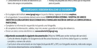 Convocatoria de la plaza: Técnico en Banco de Sangre para el Hospital de Gineco Obstetricia