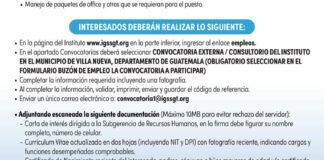 Convocatoria de la plaza: Odontólogo para el Consultorio en Villa Nueva, Guatemala
