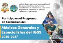 Postgrados: Participa en el Programa de Formación de Médicos Generales y Especialistas del IGSS 2026-2027