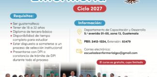 Escuela de Auxiliares de Enfermería abre inscripciones para el ciclo 2027