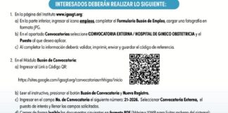 Convocatoria de la plaza: Enfermera Graduada (2 puestos) para el Hospital de Gineco Obstetricia