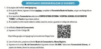 Convocatoria de la plaza: Herrero para el Hospital General de Accidentes Ceibal