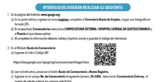 Convocatoria de la plaza: Médico Especialista (Radiología) para el Hospital General de Quetzaltenango