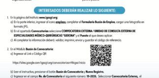 Convocatoria de plazas: Médicos Especialistas (Reumatología y Gastroenterología) para la Unidad de Consulta Externa Gerona