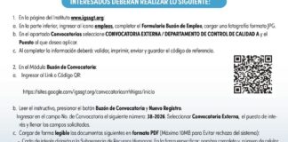 Convocatoria de la plaza: Analista de Control de Calidad A para el Departamento de Control de Calidad