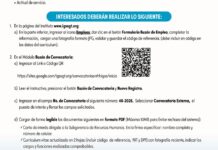 Convocatoria de la plaza: Camarero para el Hospital Departamental de Retalhuleu, Retalhuleu